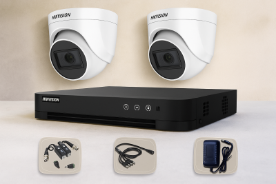 Kit CCTV (Disco HD + 2 cámaras + 2 fuentes)